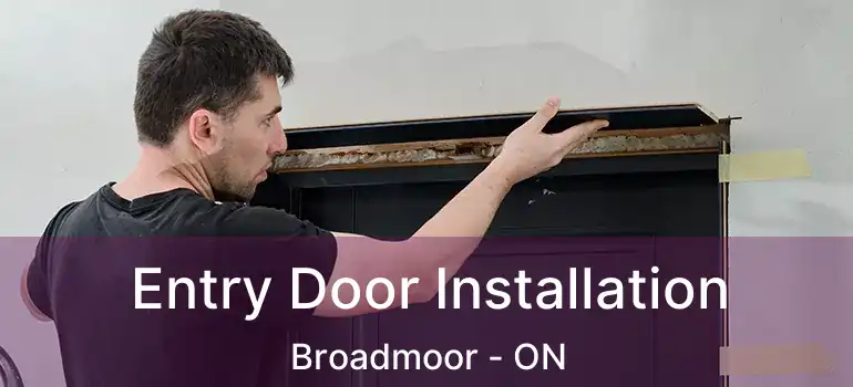  Entry Door Installation Broadmoor - ON
