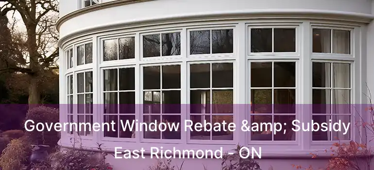  Government Window Rebate & Subsidy East Richmond - ON