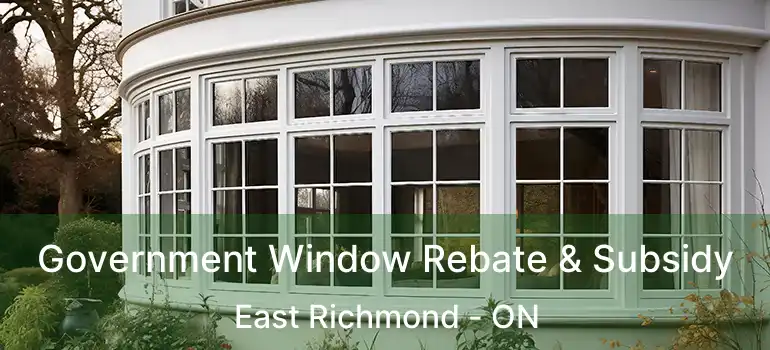  Government Window Rebate & Subsidy East Richmond - ON