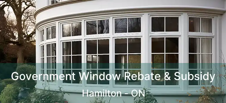  Government Window Rebate & Subsidy Hamilton - ON