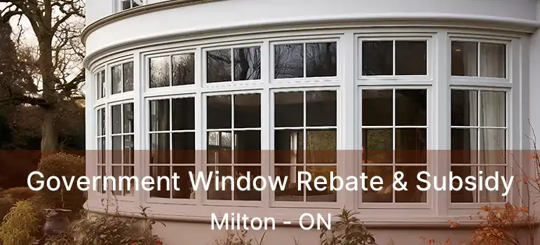  Government Window Rebate & Subsidy Milton - ON
