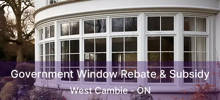  Government Window Rebate & Subsidy West Cambie - ON