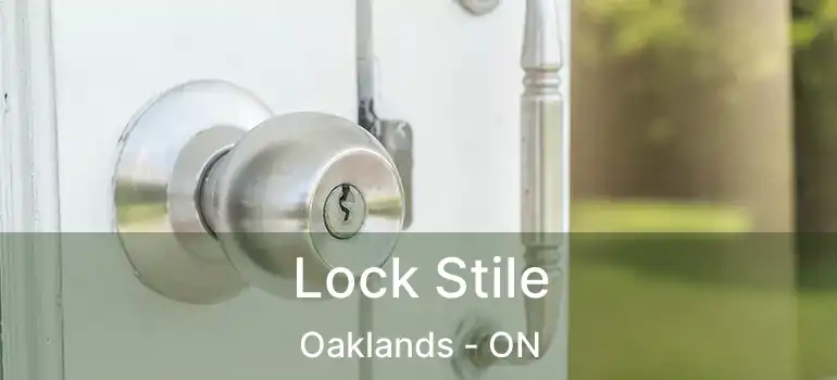  Lock Stile Oaklands - ON