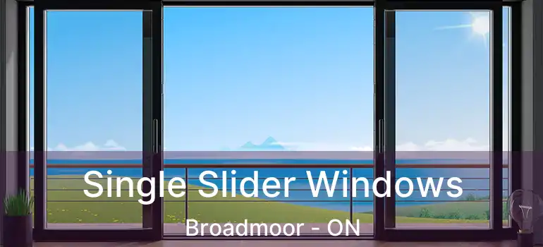  Single Slider Windows Broadmoor - ON
