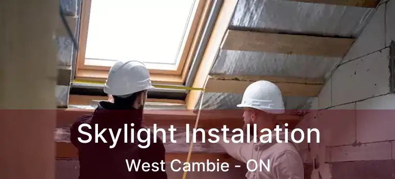  Skylight Installation West Cambie - ON