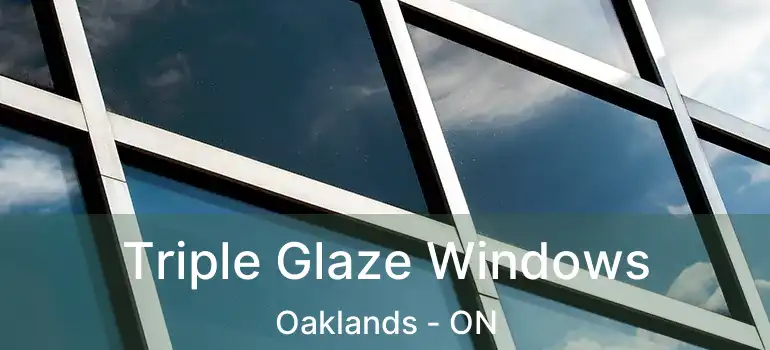  Triple Glaze Windows Oaklands - ON