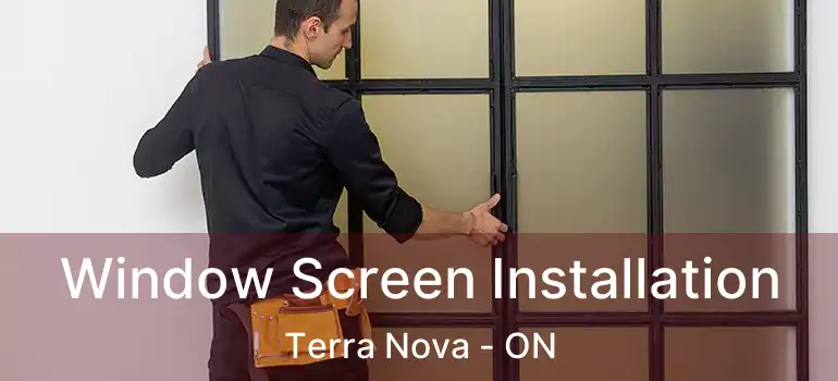  Window Screen Installation Terra Nova - ON